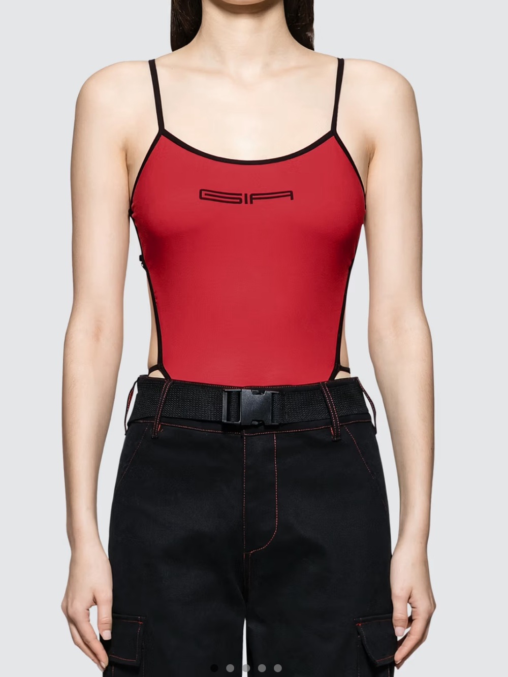 I.AM.GIA Virgo Red Bodysuit Open Back
